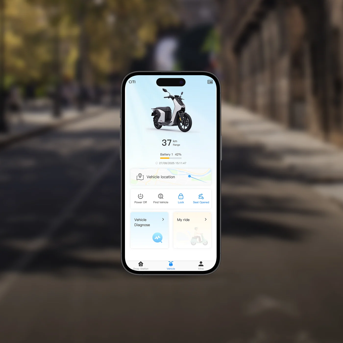 Vehicle home screen